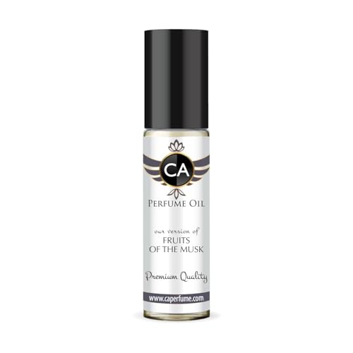 CA Perfume Impression of Fruits Of The Musk Unisex Fragrance Oil Floral Fruity Scent Long Lasting Perfumes for Women &amp; Men Travel Size TSA Ready Mini Parfum Body Oil Roll-on 0.33 Fl Oz 10ml