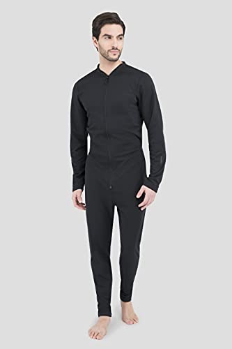 TERRAM Military Fleece Men's Unionsuit, Color: Black, Size: M (W8711-026-M)
