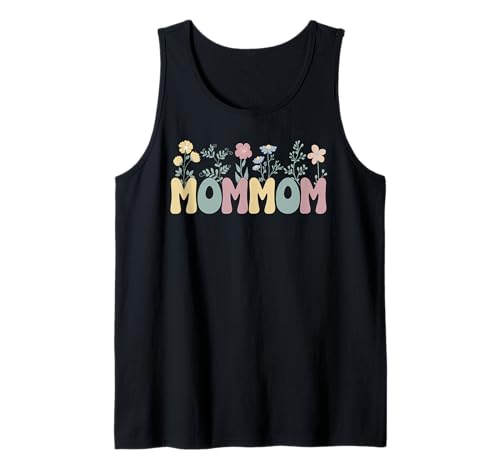 Groovy Mommom Grandmother Flowers Mommom Grandma Tank Top