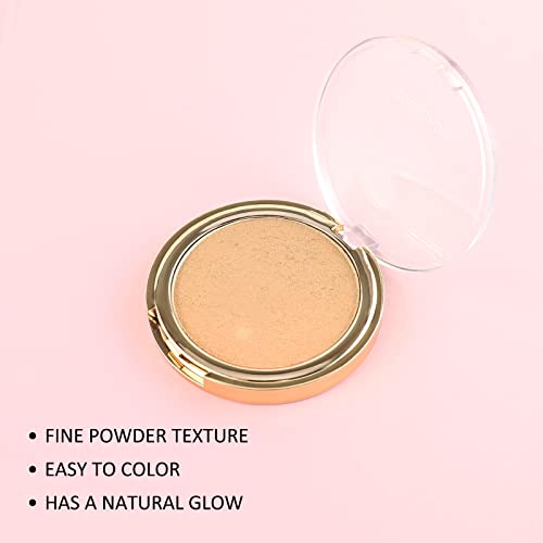Boobeen Highlighter Powder Palette - Glow Shimmer Illuminator For Face Highlighter Makeup, Long Lasting Brighten Skin #TOP3