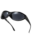 【Légères et confortables】Ces lunettes de soleil de sport à effet miroir sont fabriquées en TR90 ultra-léger et sont dotées de verres polarisés colorés. Elles sont également dotées d'une plaquette nasale unique et de charnières métalliques robustes à cinq couches pour un confort longue durée.