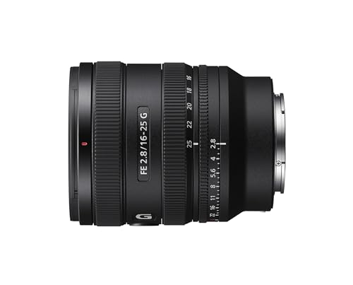 Sony FE 16-25 mm f/2.8 G Vollformat-Weitwinkelzoomobjektiv, kompatibel mit gesamter A7-Serie & A6000-Serie & ZV-E10, E-Mount (SEL1625G)