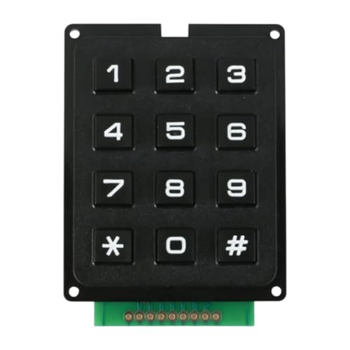 Microcontroller Keypad Pushbutton Matrix 4 * 3 4X4 16 Keys Industrial Keyboard Module Row and Column Scanning