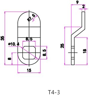 Miniatura 6 de Admiral - Cerradura de leva para cajón y gabinete, con llave similar (58 pulgadas, paquete de 2)