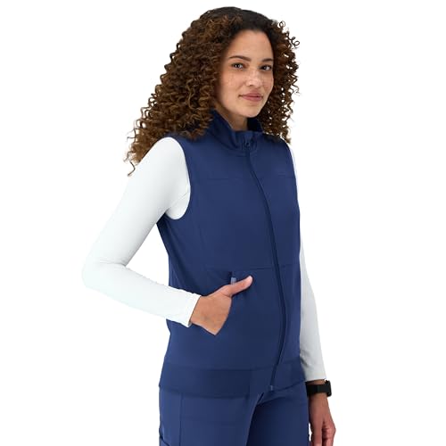 Hanes Women's Comfort Fit Scrubs Healthcare Vest, Moisture-Wicking Stretch Scrubs Vest for Women — view 2