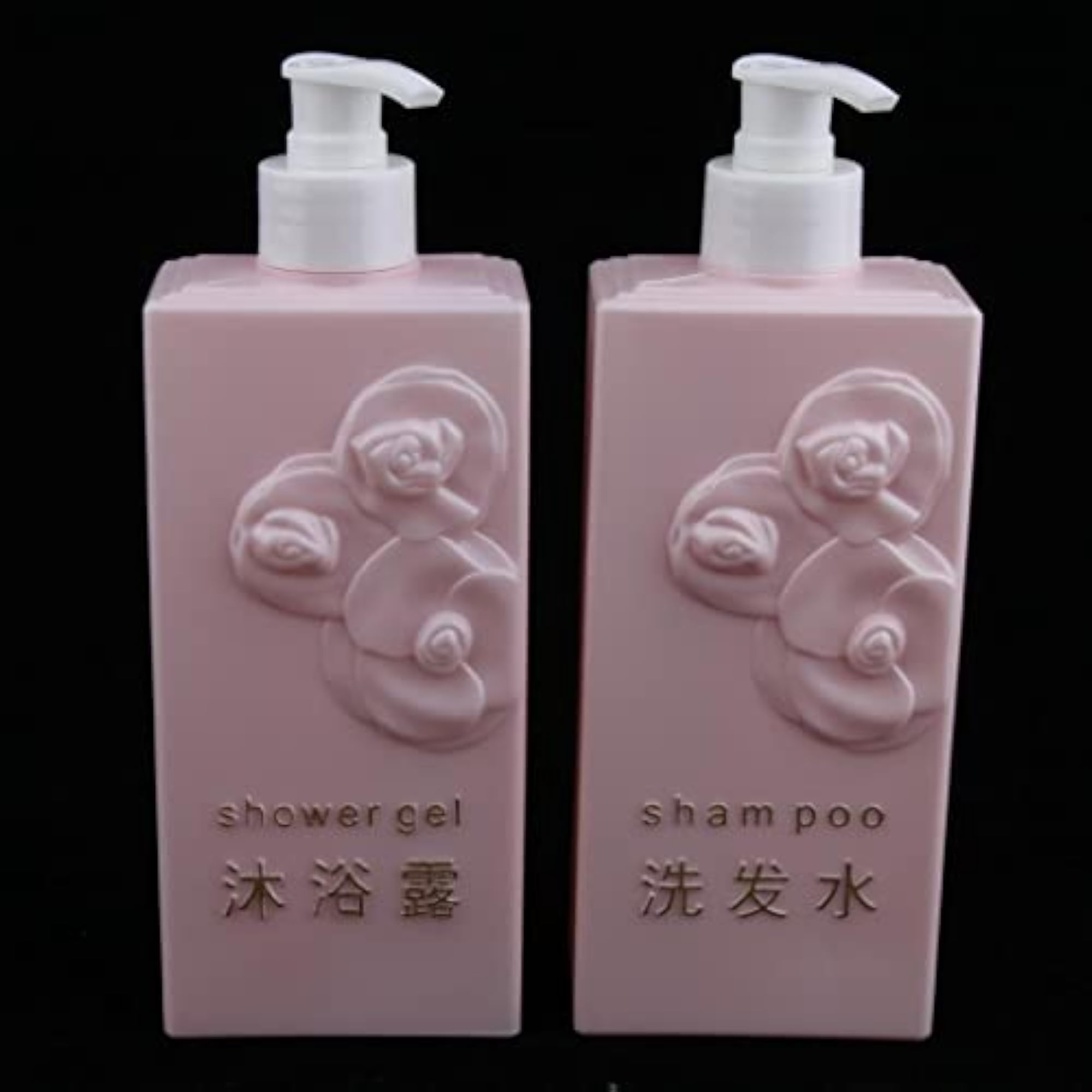 2 Pieces Refillable Empty Shampoo Shower Gel Lotion Bottles