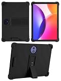 Silicone Case with Kickstand for TCL Tab A1 Plus 12.2' (Model 9445X), Soft Shockproof Protective Cover Stand Tablet Case (Black)