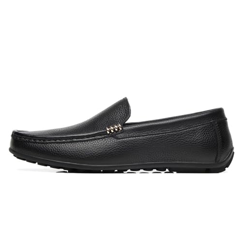 Casual Breathable Leather Loafers Men Slip On Comfortable Non Slip Shoes for Summer Party Walking Use3