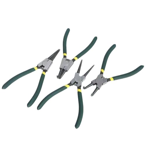 Alicates para anillos de retención de 7 pulgadas juego de 4 piezas rectas y curvas 2