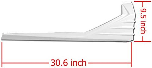 2PCS Side Skirt Rocker Splitters Diffuser Winglet, MP-Style Air-Dam-Chin Lower Lip Spoiler Body Kit 30.6" x 9.5" Universal (Painted White)