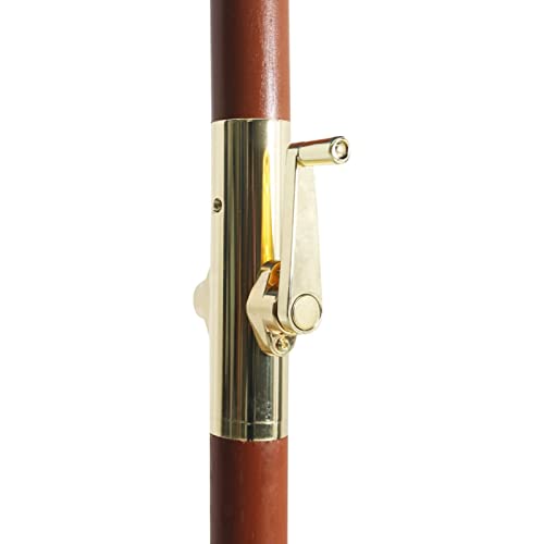 Elegante sombrilla de madera con poste resistente azul 2
