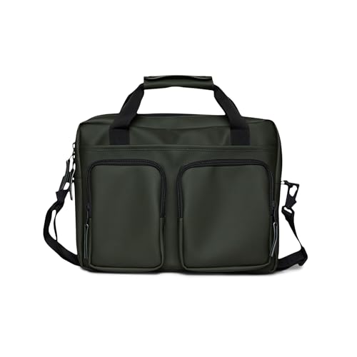 RAINS Texel Tech Bag - Green Waterproof Water Resistant Water Repellent Laptop Bag Unisex Commuter Travel Case 15