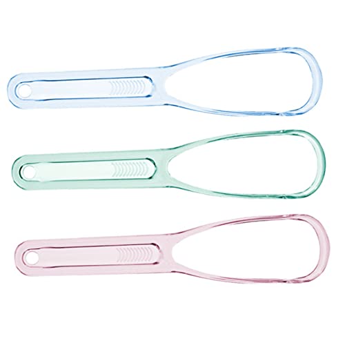 PACKOVE 3Pcs Safe Scrapers Oral Tool for Bad Breath Gentle Gums Easy to Use