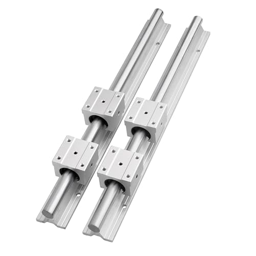 Linear Guide Rail,2 pcs SBR16 300mm Linear Rail+4 Pcs SBR16UU Blocks For CNC Machine