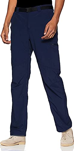 VANGULL Men's Hiking Cargo Pants Slim Fit Stretch Jogger Cycling Outdoor Trousers with Pocket and Belt Dark Blue