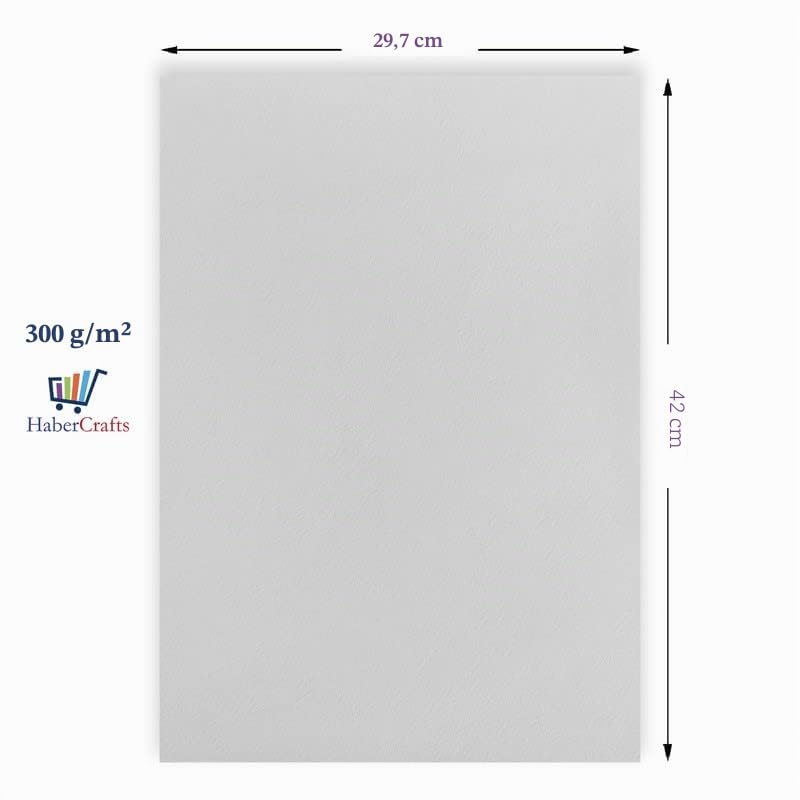 Habercrafts HC_BLOTTING_A3_300GSM_10 Feuilles de papier absorbant pour stylos à encre et à huile 300 g/m² super absorbant pour travaux manuels, élimination de l'excès (blanc, 10)