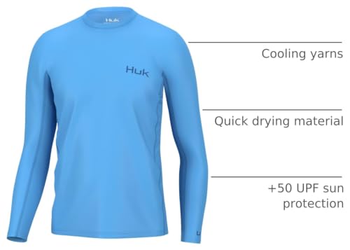 Image of HUK Men's Icon X Long Sleeve Shirt, Performance Fishing Shirt