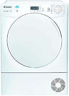 Candy CSC8LF Freestanding Condenser Tumble Dryer, Sensor Dry, NFC Connected, 8kg Load, White, Decibel rating: 68, EU Acoustic Class: C