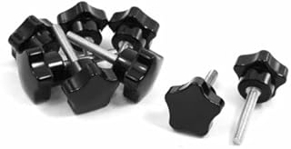 Tool parts 8 In One 30mm Star Head Dia M6 x 35mm Male Thread Screw On Type Clamping Knob