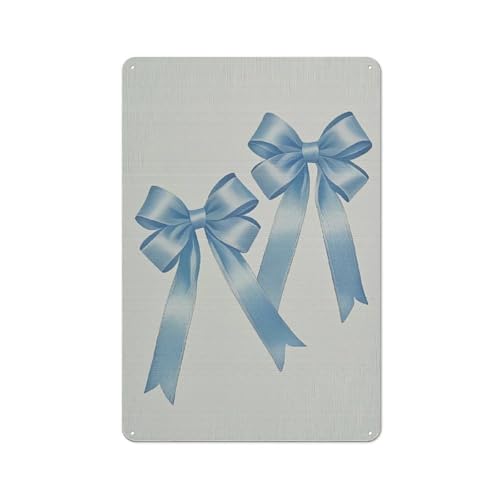 Blue Ribbon Metal Tin Sign for Home Coffee Wall Decor