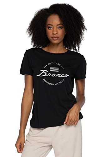Suburban Riot Ford Bronco Official Established Date Loose Women's Tri-Blend Short Sleeve T-Shirt (Medium) Black #TOP6