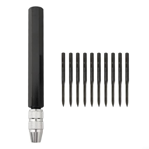 Noteflora 11PCS Adjustable SC1300 Deburring Tool Kit, Includes 10 BD5010 HSS for blades For Metal, Plastic, Copper, Brass Burr Removal And Trimming