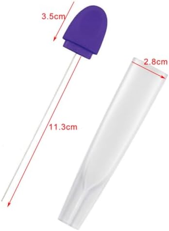 NUOBESTY 2 adet paslanmaz çelik kek şişi, test cihazı, kek testi, kendin yap iğnesi, ev, restoran, fırın için, mavi, rastgele renk - Görsel 2