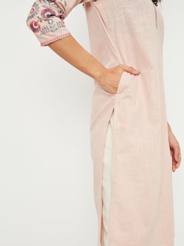 Image of Max Cotton Blend Women Kurta, Regular