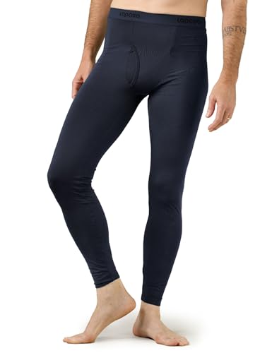LAPASA Pacco da 2 o 1 Calzamaglie Termica Uomo Fodera in Pile Peso Medio/Pesante Pantaloni Termici Sportivi Strato Base Intima Leggings Caldi Blu Navy (Pacco da 1) M