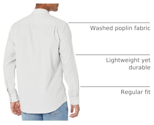 Image of Amazon Essentials Men's Regular-Fit Long-Sleeve Casual Poplin Shirt, Button Front, Business Casual, Collared