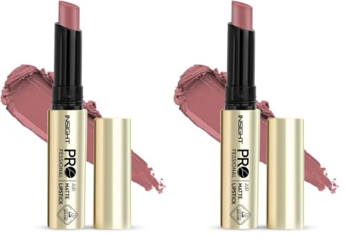 Image of INSIGHT Professional Air Matte Lipstick | Smooth Finish | All Day Comfort | Infused with Rosehip Oil and Avocado Butter | One Swipe Color - (Upside Down) (3g) (Pack of 2)