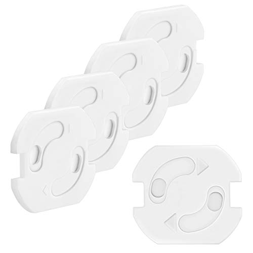 mumbi Juego de 5 dispositivos de seguridad para niños para enchufes - Protección de enchufes con mecanismo de giro
