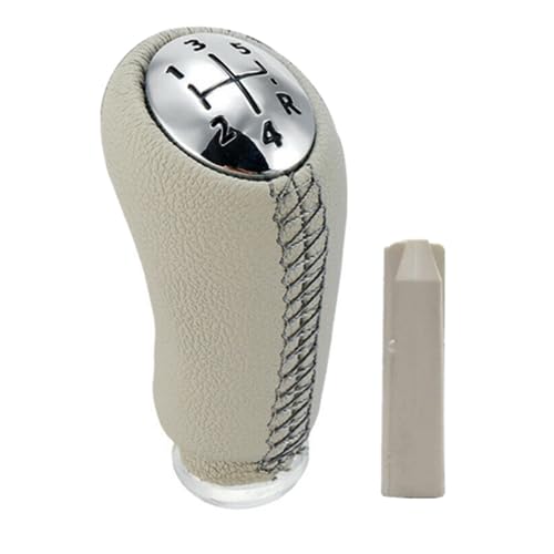 Viviance Pommeau de Levier de Vitesse 5 Vitesses en Cuir PU compatible avec Renault Laguna Clio III MK3 Megane Scenic MK2 Kangoo 03-09 - Gloss