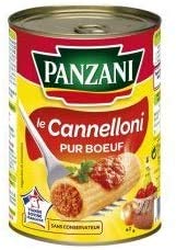 Canelones Panzani 100% de carne de vacuno pura, 400 g, 4 unidades