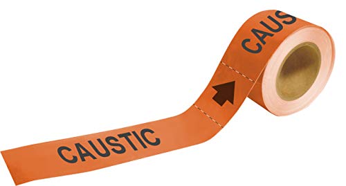 Marqueurs de tuyau pour signaler le danger Caustique Brady B-946 orange