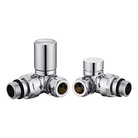 Keenware KRA-003 Radiator & Towel Warmer Valves, Chrome Cover