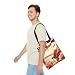 Premium USA Flag Tote Bag with Rose, Golden Gate Bridge, Mount Rushmore – Reinforced Stitching
