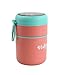 Astralong Termo de Comida Caliente, 530ml+180ml Doble Capa, Taza de Cereales para Llevar de 316 Acero Inoxidable, Recipiente para Calentar con Cuchara, Frasco Contenedor Térmico para Trabajo, Escuela