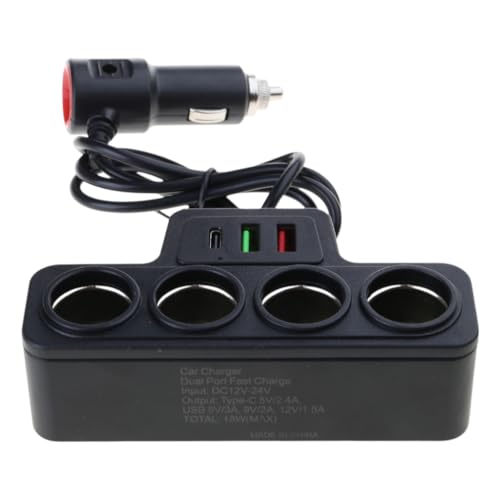 120W Vehicles Power Adapter Car Charging Station Quick Charging Type C USB Port