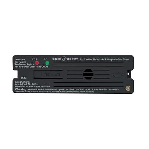 Safe T Alert 35 Series Dual LP/CO Alarm - Propane and Carbon Monoxide Alarm - Surface Mount Black - 35-741-BL