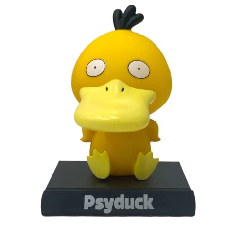 Image of Augen Super Hero Psyduck Action Figure Limited Edition Bobblehead with Mobile Holder for Car Dashboard, Office Desk & Study Table (Pack of 1), Plastic