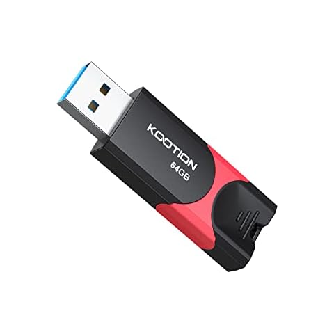 64GB USB 3.0 Stick Flash Drive, KOOTION 64GB Retractable Memory Stick Thumb Drive Ultra High Speed USB Stick Jump Drive Rugged Memory Stick with LED Indicator for Data Storage and Transfer Cover