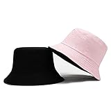 Género: unisex Unisex Sun Sombreros Mujer Verano Doble Cara Cubo Sombrero Hombres Color Puro Panamá Fedoras Al Aire Libre Pescador Sombrero Visera Cuenca