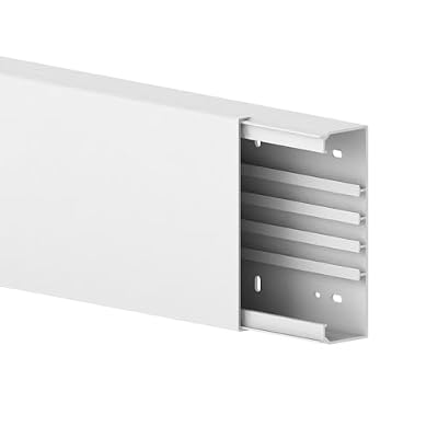 Cable Coach Canaleta para Cables Grande 60 x 200 mm, 1 m, Color Blanco, Resistente para Muchos Cables en Pared o Techo, para Interior y Exterior, Oficina, Taller, Bricolaje