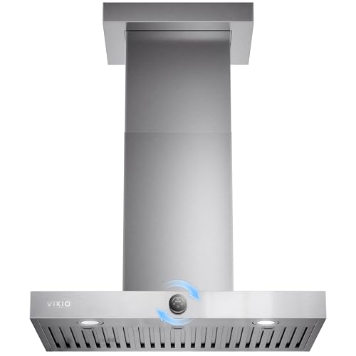 Image of 30 Inch Wall Mount Range Hood 600 CFM, Stainless Steel Convertible Ductless /Ducted Stove Vent Hood, Low Noise Kitchen Vent Hoods with Duct Cover, 2 Lights 3 Baffle Filters, Touch & Knob Control