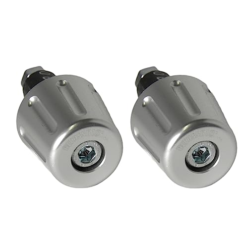 Paar Lenkergewichte Accossato Silber für Lenker mit Innenloch von 12 mm bis 20 mm für Aprilia Tuono V4 von 2011 bis 2019 (CC 1100)