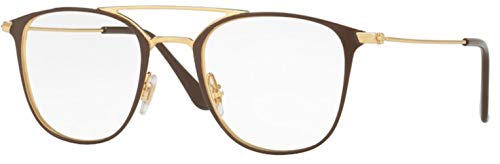 Image of Ray-Ban RX6377 - 2905 Eyeglass Frame GOLD /SHINY BROWN W / DEMO LENS 50 mm