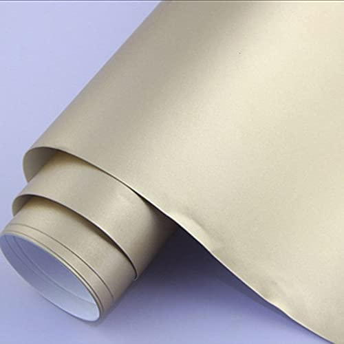 Image of CVANU Air Release Light Gold Matte Chrome Metallic Car Vinyl Vehicle Wrap CV-15 12''x100''inch