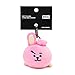 BT21 Lying COOKY Character Soft Plush Stuffed Animal Keychain Key Ring Bag Charm, Pink