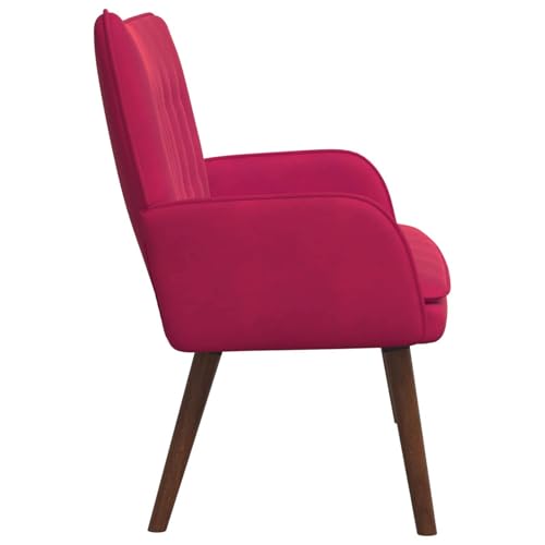 Sofá de 2 plazas cómodo sofá tapizado rojo vino de 115 x 61 x 87 cm 7